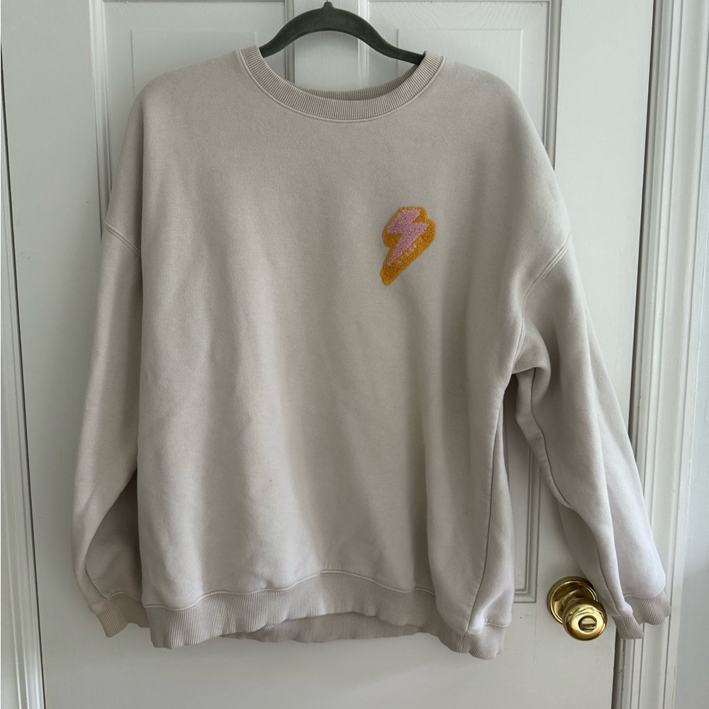 Starfit Lightning Bolt Crewneck Beige